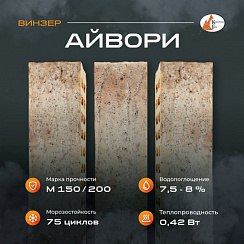 Кирпич лицевой пустотелый Винзер Айвори